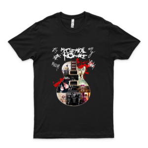 My Chemical Romance Electric Guitar Signatures Shirt - Album Covers Of My Chemical Romance Shirt Music Band T Shirt- Metal Music Band Shirts For Men- Singer Shirt For Women