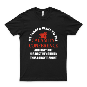 My Leader Went To The Calamity Conference And Only Got His Best Henchman This Lousy T Shirt, Hoodie, Sweatshirt Love Shirt black