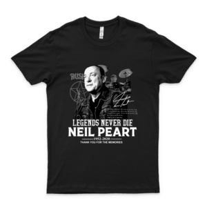 Neil Peart Rush Legends Never Die Signature Thank You For Memories Shirt Best Women- 90S Tees black