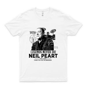 Neil Peart Rush Legends Never Die Signature Thank You For Memories Shirt Best Women- 90S Tees white