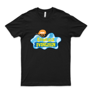 Neon Genesis Evangelion X Spóngébób Sqaurepants Slim Fit Best Graphic Tees For Men Adult Women Trendy Teen Boys