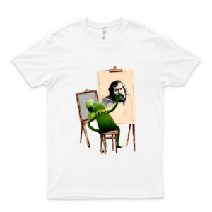 Nice Kermit The Frog Painting Jim Henson Shirt Tshirt Design Shirts Soft Women Unique Tees T-Shirt Cheap Design Unisex Hoodie Sweatshirt Long Sleeve Tee