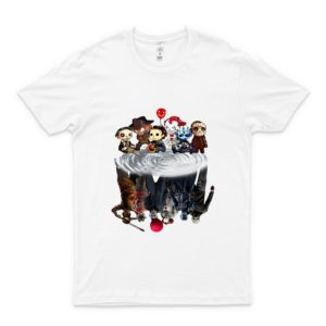Novastar T-Shirts Horror Movie Characters Mash Up Jason Voorhees Freddy Krueger Halloween T-Shirt Gift Love Shirt