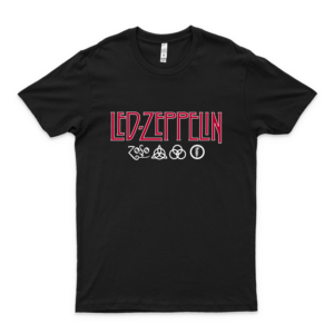 Officially Licensed Men's Led Zéppélín Logo And Symbols Personalized Unisex T Shirt