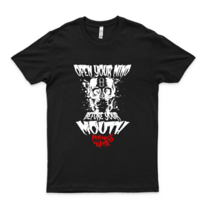 Open Your Mind Before Your Mouth Motionless - Camiseta con capucha, color blanco