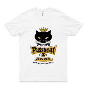 Pussycat A Go Go Sign - Camiseta vintage de Las Vegas