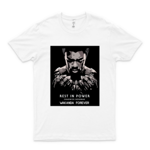 Rip C-Hadwick Boseman - Wakand-A Forever Cool T-Shirt Hoodie Simple Vintage Graphic Shirt Unisex - Best Trending For Men Cool Tee Women T-Shirt_WHITE