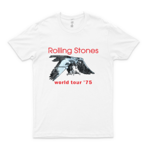 Rolling Stones World Tour 75 Shirt - The Rolling Stones Haweye World Tour 1975 Music Lovers- The Rolling Stones T Shirt Women- Rock T Shirts For Men