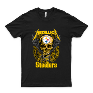 Skull Metallic Steelers P-I-T-T-S-B-U-R-G-H Halloween Shirt Fashion Graphic Shirt For Men - Cool Tee Customize Gift Ideas
