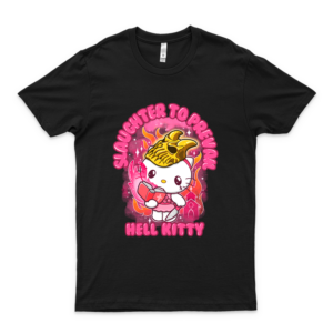 Slaughter To Prevail Hell Kitty Black T-Shirt, Hoodie, Sweater, Long Sleeve, Sweatshirt Basic Novelty Tees Graphics-white