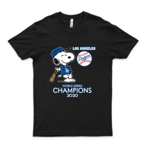 Snóópý Los Angeles Dódgérs World Series Champions 2020 Shirt Graphic Trending black
