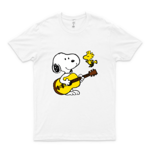 Snóópý Playing Guitar Short Sleeve T Shirt, Hoodie For Men Women Graphic Trending Unisex Youth Handmade T Shirt Aldult T Shirt Casual Cute Simple Love Shirt