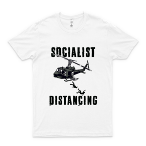 Socialism Distancing Practice Socialist Distance Usa Slim Fit T-Shirt Graphic Retro Shirt For Women - Mens Funny Floral Girls
