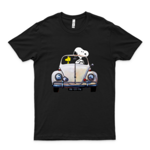 T-Shirt For Snoopy Driving Car Funny  Movie T Shirts- Movie T Shirts For Men- Cool Movie Shirts
