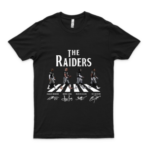 The-Raiderss-Walking-The-Abbey-Road-Bo-Jackson-Marcus-Allen-T Shirt Black For Man For Women Handmade T-Shirt For Boys