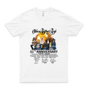 The Al-Lman Broth-Ers Band 50Th Anniversary 1970-2020 Thank Your For The Memories Shirt Black Trending Shirt-white