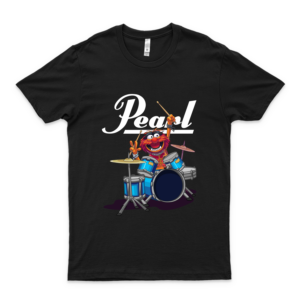 The Muppe.T Show Animal Playing Pearl Drums Unisex Graphic Fashion Unisex T Shirt black