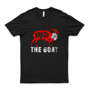 Tom Brady The Goat Football Quarterback Gift for Men Women Girls Kids Shirt Unisex T-Shirt  black