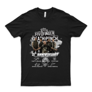 Top Five Finger Death #Punch 15Th Anniversary 2005 2020 T Shirt Gift Tee For Men Women Design Shirts Soft Women Unique Tees Art Tee 80S Print On Demand