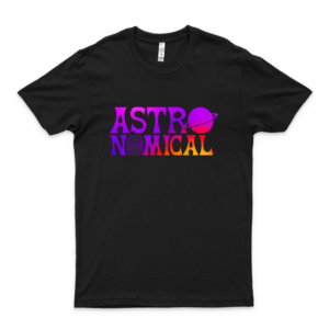 Travis Scott Astronomical Slim Fit T Shirt Hot Trend K-K-I-D-C-U-D-I-I T Shirts For Women Mens Graphic Retro
