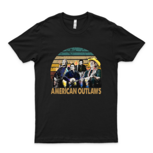 Vintage American Outlaws The Highwaymen Band 35 Years Anniversary Gift For Fans And Lovers Slim Fit T-Shirt