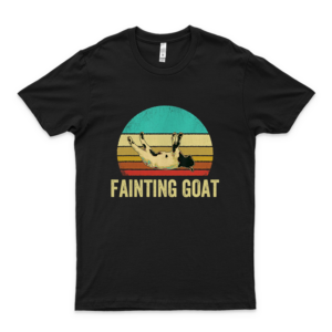 Vintage Fainting Goat Shirt Sunset Mug Design Shirts Soft Women Shirt