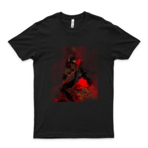 Zagreus-Hades-Game-Acuarela Camiseta Negra Básica Novedad Camisetas Gráficos Mujer Algodón Impreso