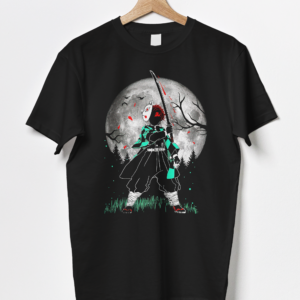 Tanjiro Kitsune Mask Cool - Demon Slayer Anime T-Shirt