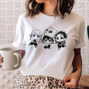 Tanjiro Zenitsu Inosuke Fanart Chibi Demon Anime Slayer Shirt