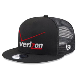 Verizon Embroidered 59FIFTY Black Mesh Hat Wireless Logo Cap